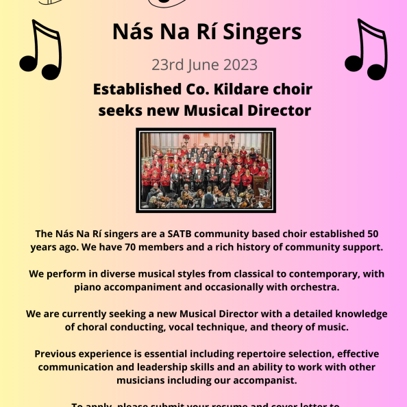 Established Co. Kildare choir seeks new Musical Director